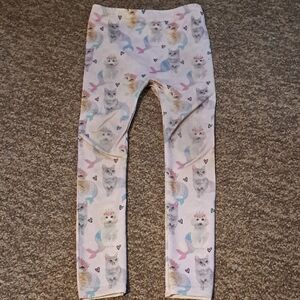 Capelli of New York Kids Cat and Heart Print Leggings
